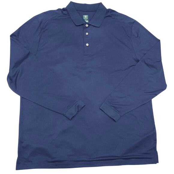 Pro Tour Airplay Mens Blue Golf Shirt Size XXL Long Sleeve Collar Polo Style - Picture 1 of 12
